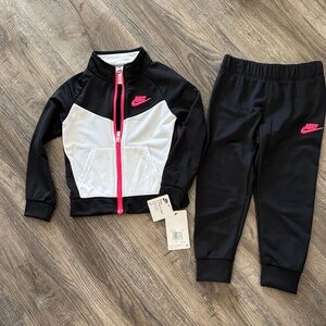 Nike Toddler Girls Black and White Tracksuit